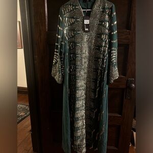 NWT STAR Green & Gold Embroidered Festive Kurta Dress | Size 4-STUNNING